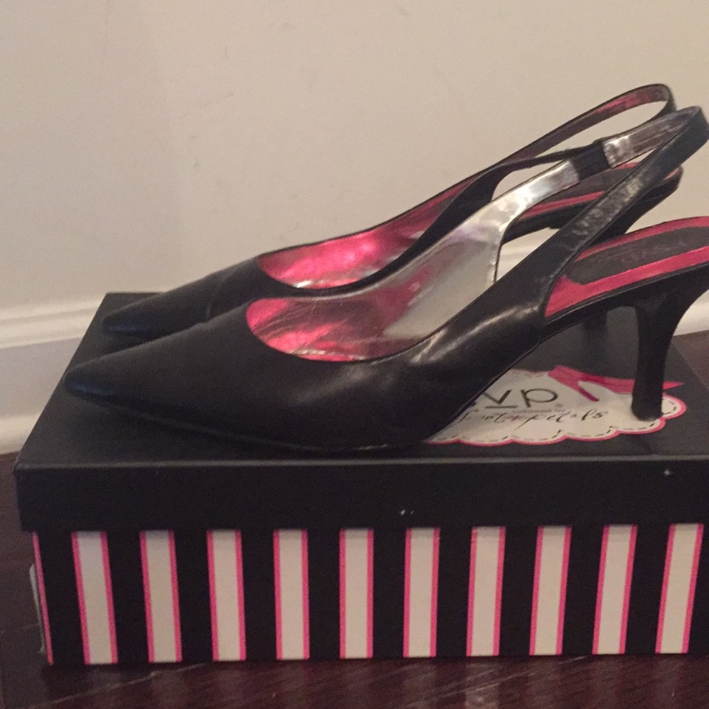 Lightly worn black slighbacks